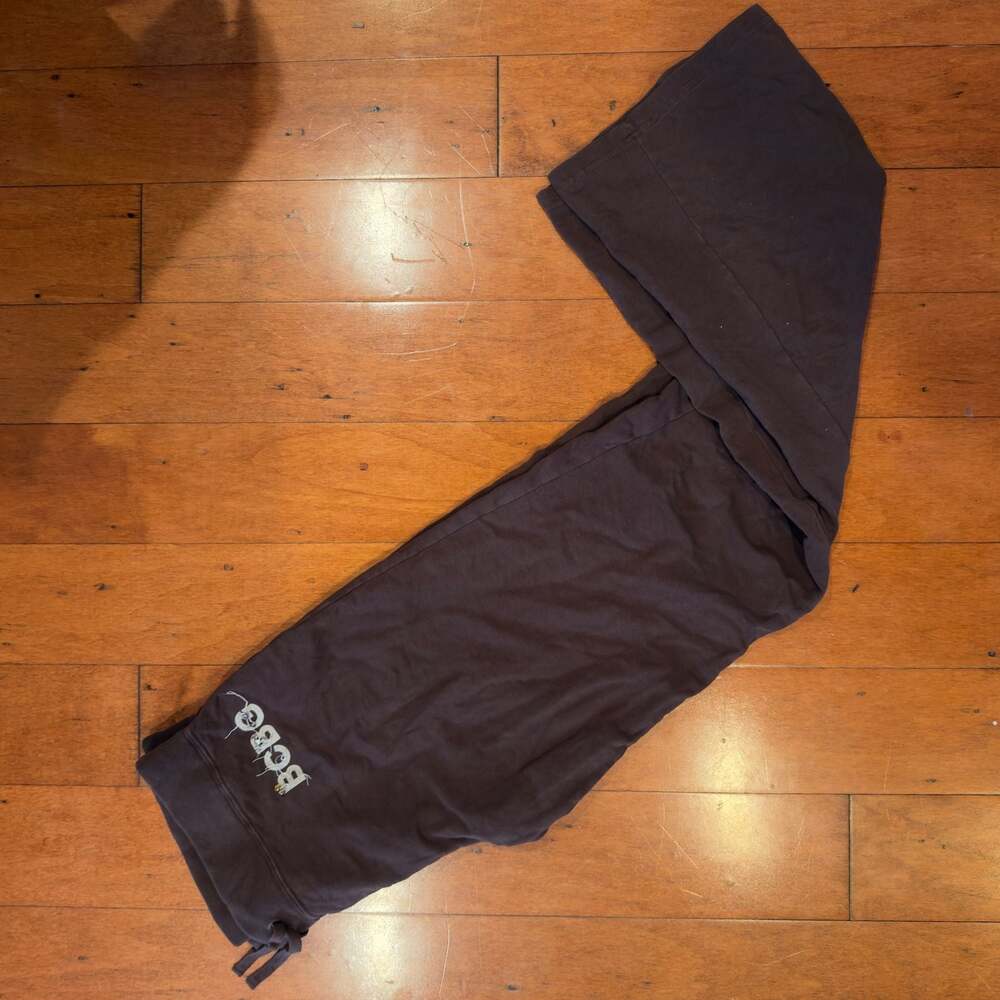 BCBGMAXAZRIA Brown Rhinestone Logo Lounge Pants Size L